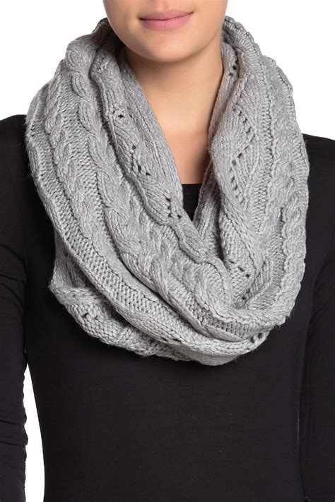 michael michael kors pointelle cable knit infinity scarf|Cable Knit Scarf .